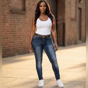 💝💝 HOTT DARK BLUE WASHED JEANS.